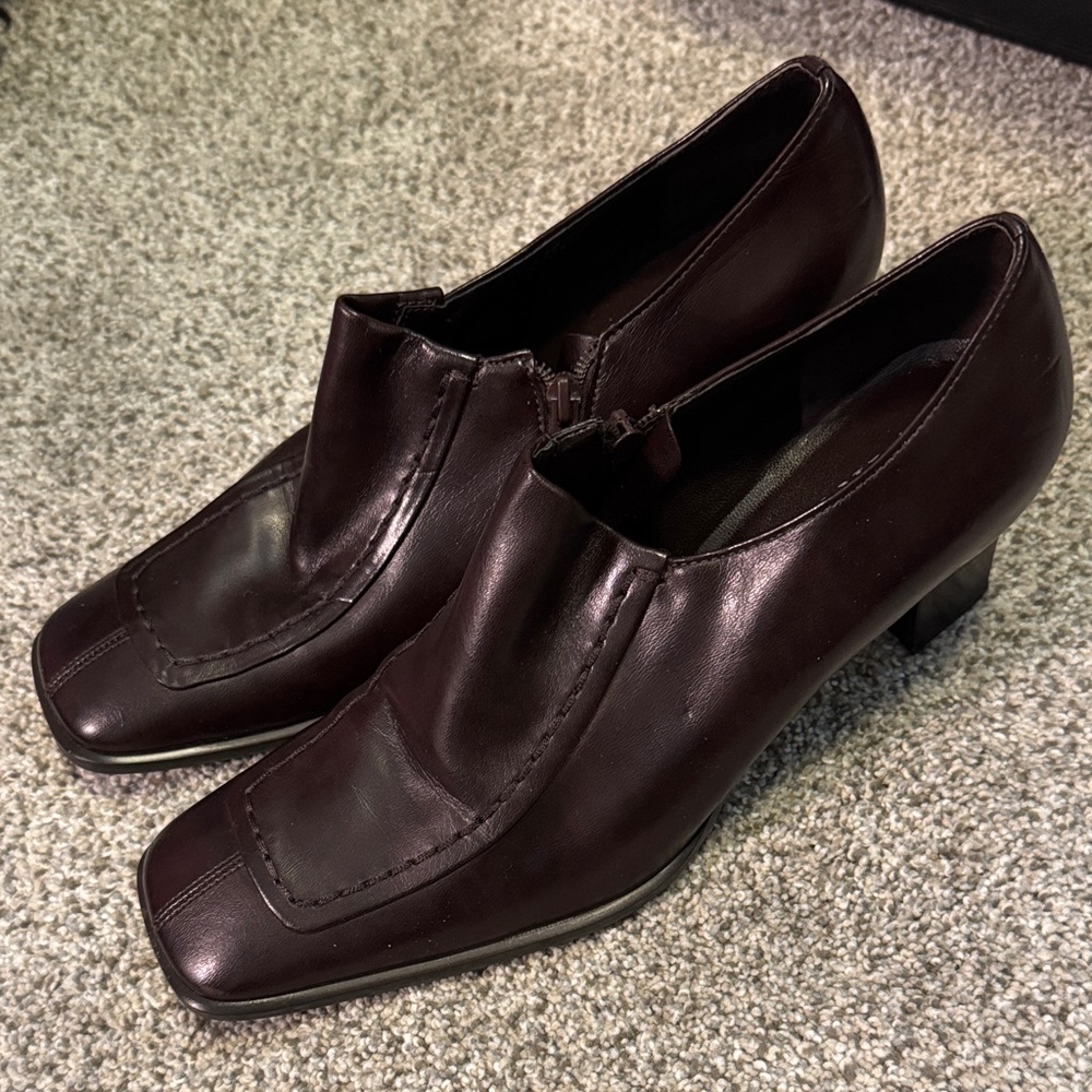 Franco Sarto Dark Brown Leather Heels